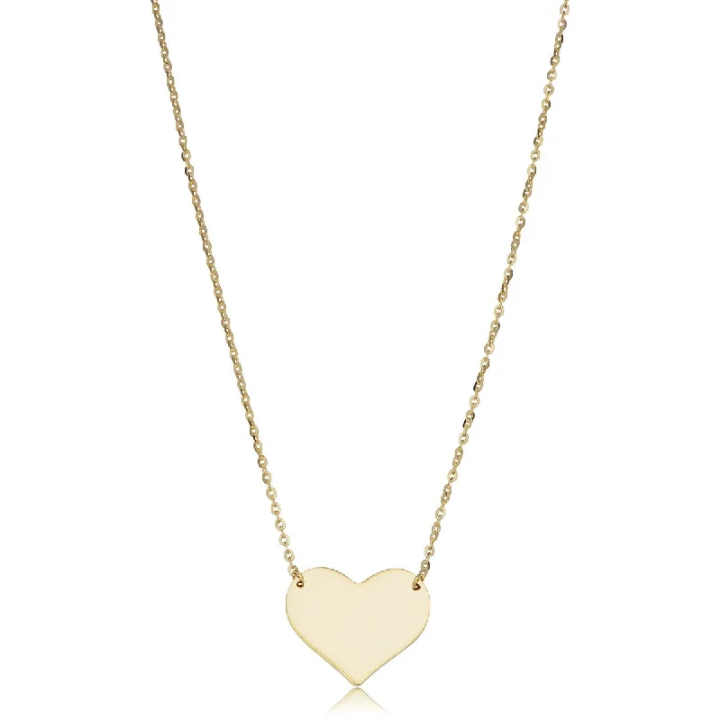 10KT Yellow Gold 18-inch 14MM Heart Fashion Pendant