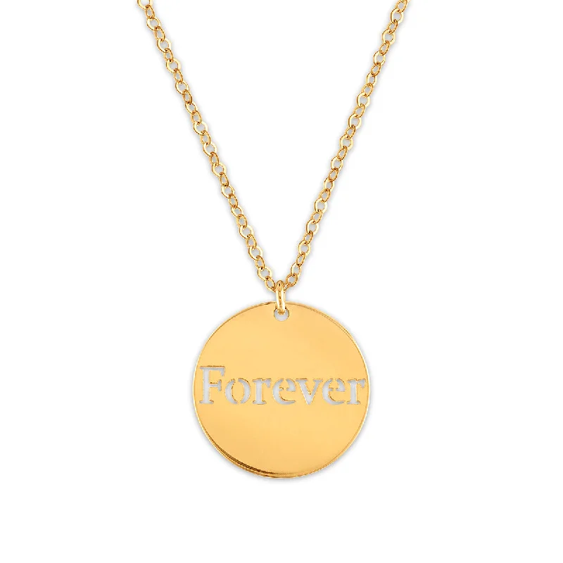 10KT Yellow Gold 18-inch Forever Pendant