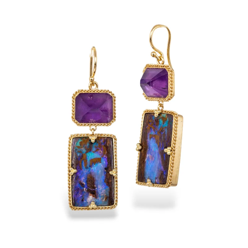 Boulder Opal Drop Earrings