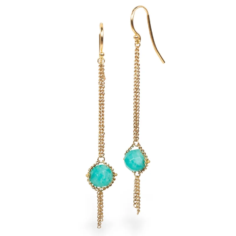 Dewdrop Earrings in Amazonite