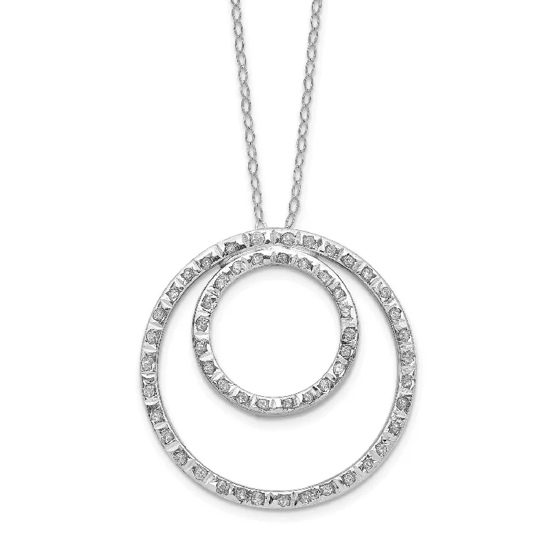 Diamond Fascination Diamond Accent Circle 18-inch Necklace in 14KT White Gold