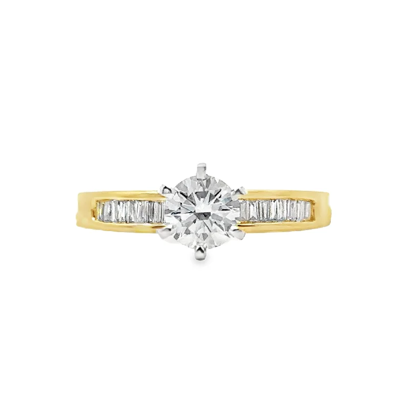 Lab Grown Yellow Gold Diamond Engagement Ring