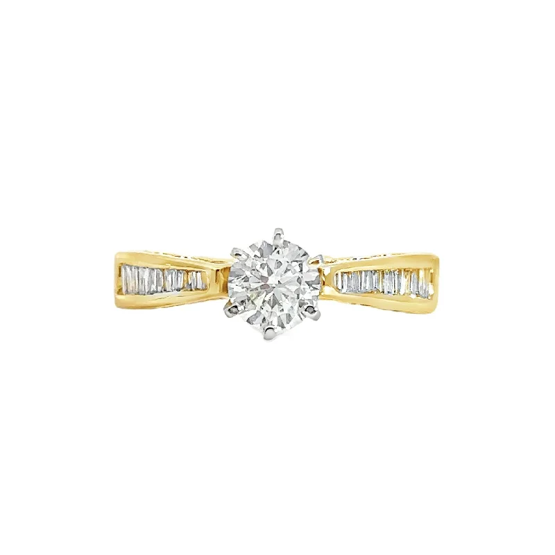 Lab Grown Yellow Gold Diamond Engagement Ring