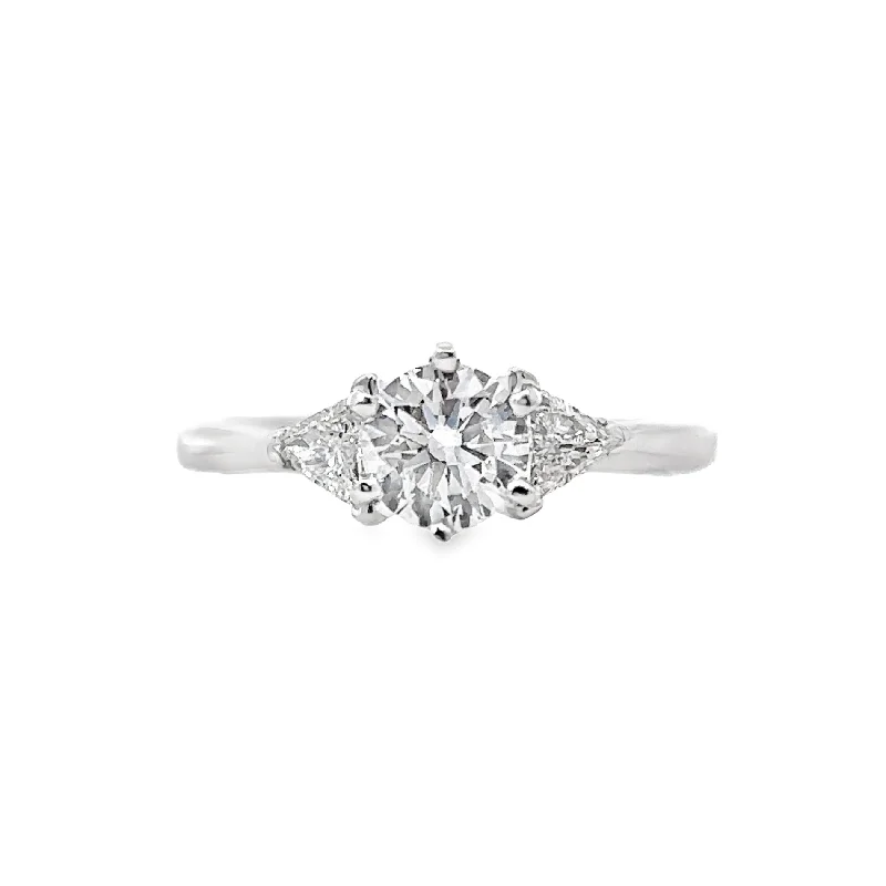 Lab Grown White Gold Three Stone Diamond Engagement Ring