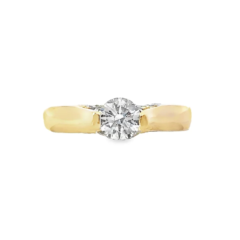 Lab Grown Yellow Gold Diamond Engagement Ring