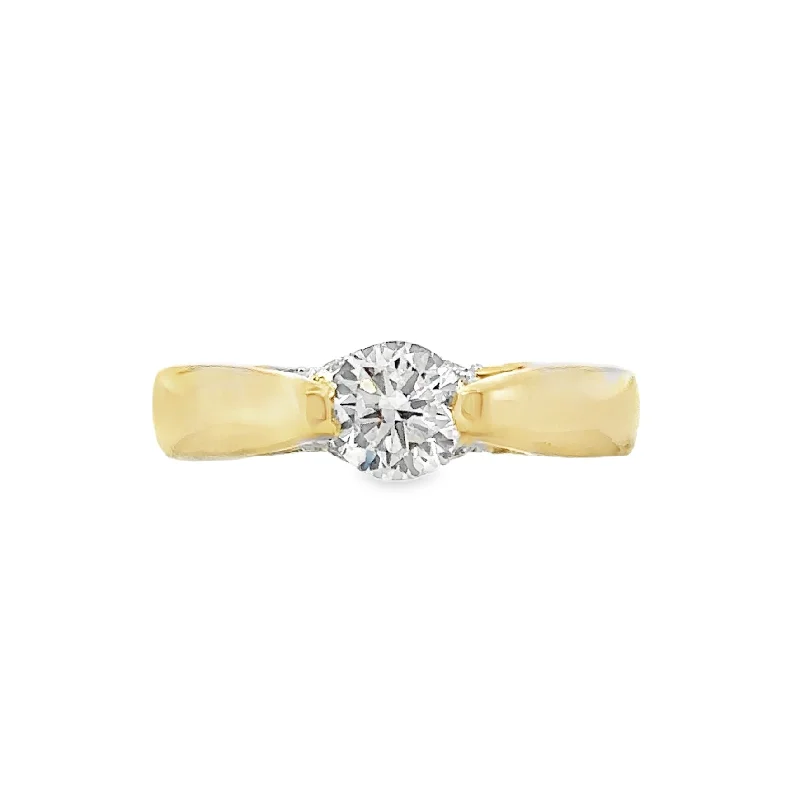 Lab Grown Yellow Gold Diamond Engagement Ring