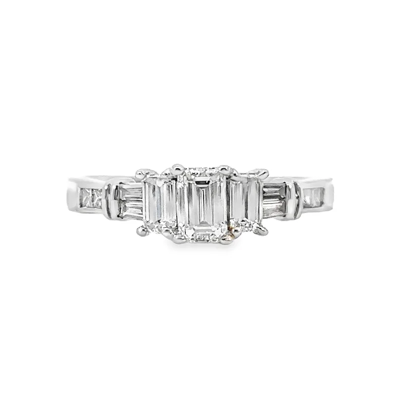 Platinum Three Stone Diamond Engagement Ring