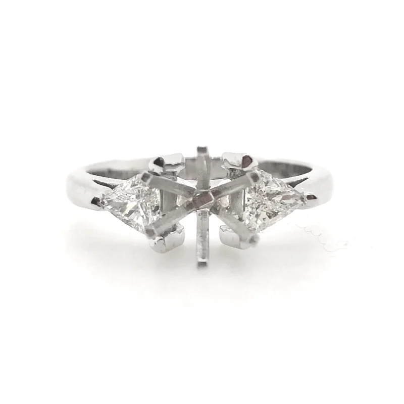 White Gold Three Stone Engagement Ring