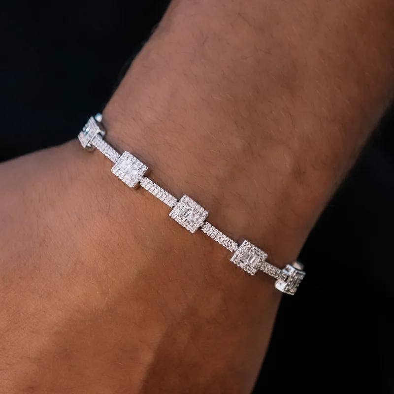 Baguette Pave Tennis Bracelet