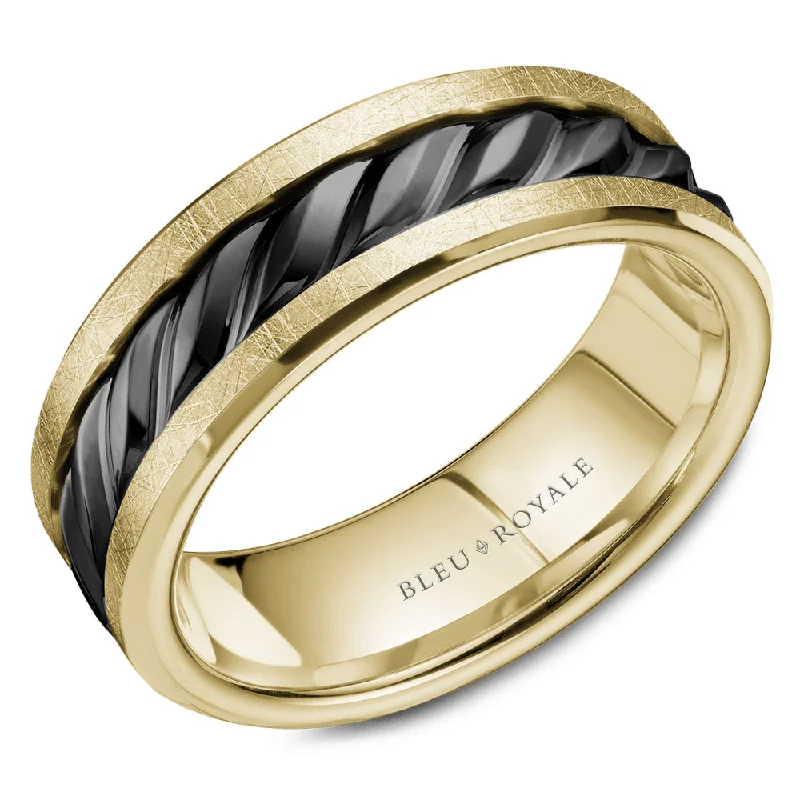 Bleu Royale "Distinct" Men's Wedding Band