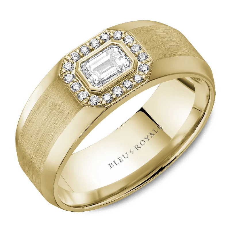 Bleu Royale "Diamond" Men's Wedding Band