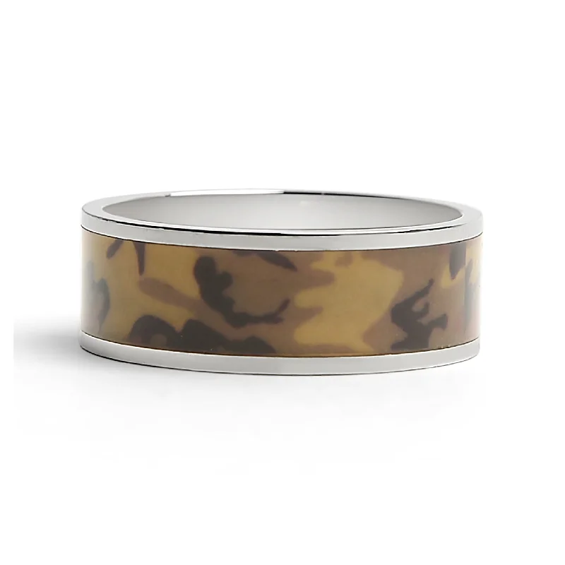 Camo Center Stainless Steel Ring / SCR4096