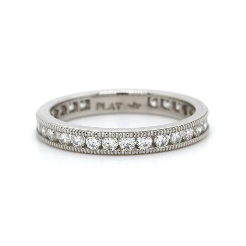 Platinum Channel Set Diamond Eternity Band