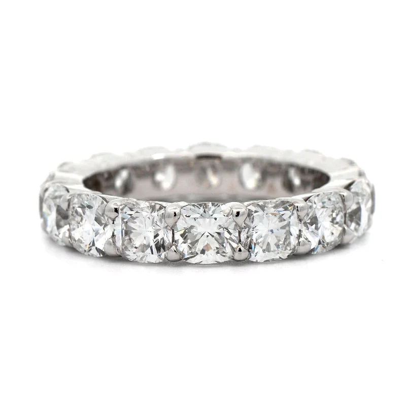 Platinum Cushion Cut Diamond Eternity Band