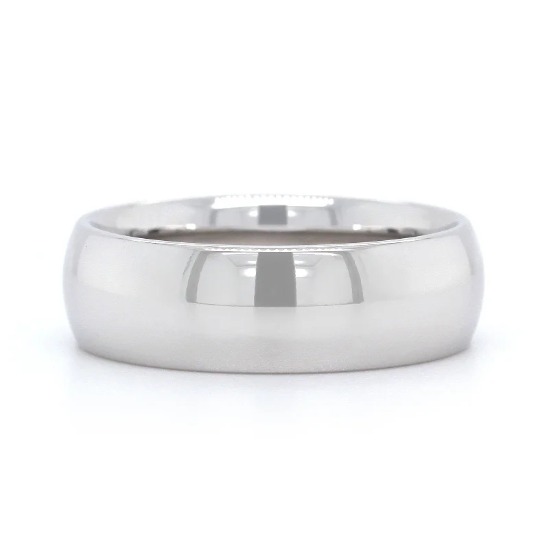 14K White Gold Polished Band