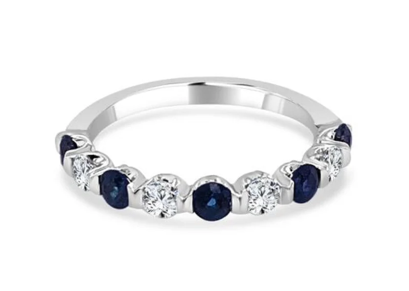 IMAGINE Sapphire and Diamond Wedding Band