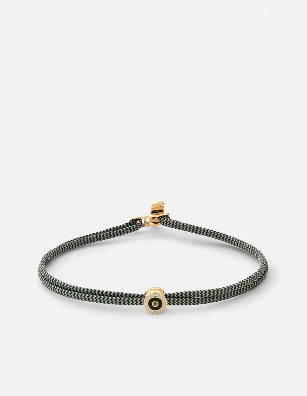 Opus Chalcedony Metric 2.5mm Rope Bracelet, Gold Vermeil/Green