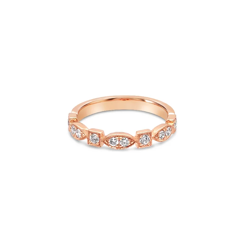 Rose Gold Stackable Diamond Wedding Band