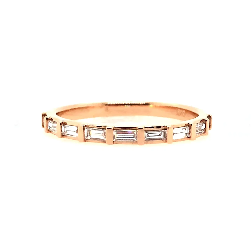 Rose Gold Stackable Diamond Wedding Band