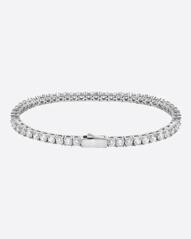 3MM VVS tennis bracelet - White Gold