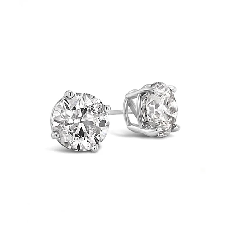 1.60 Cttw. White Gold Diamond Solitaire Earrings