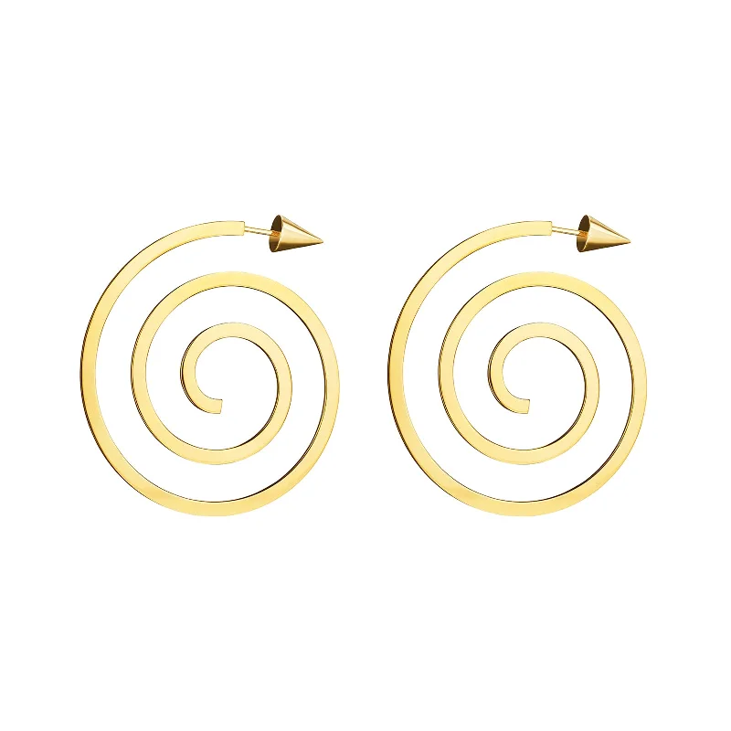 Essence Spiral Cone Hoop Earrings