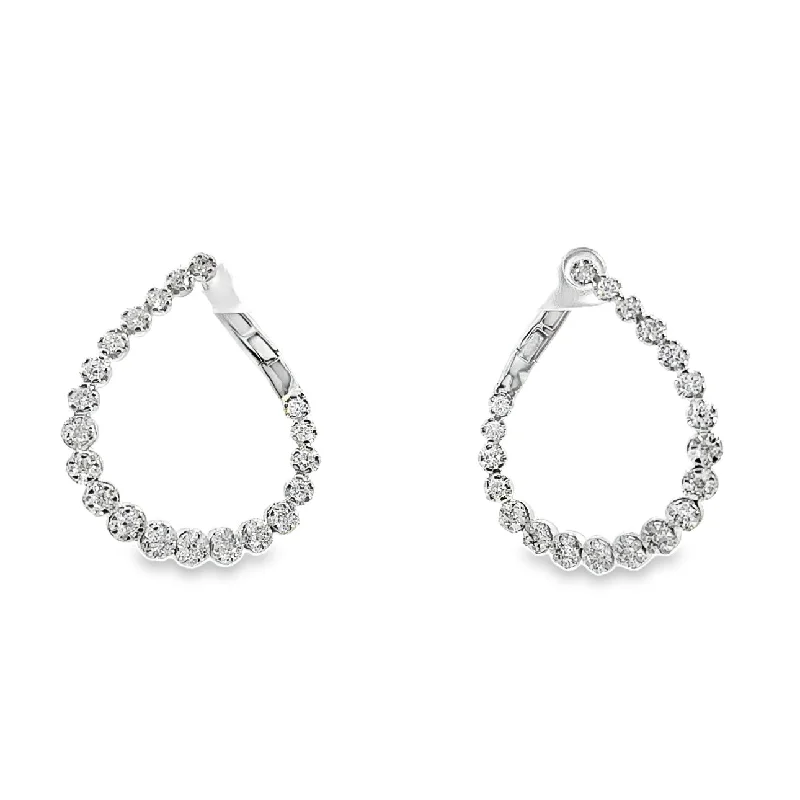 White Gold Diamond Hoop Earrings