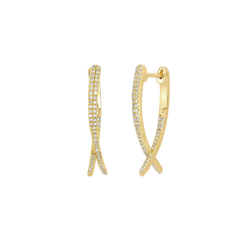 Loop Hoop Earrings - Yellow Gold