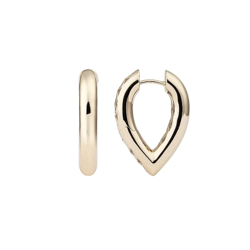 Medium Drop Link Earrings - Yellow Gold