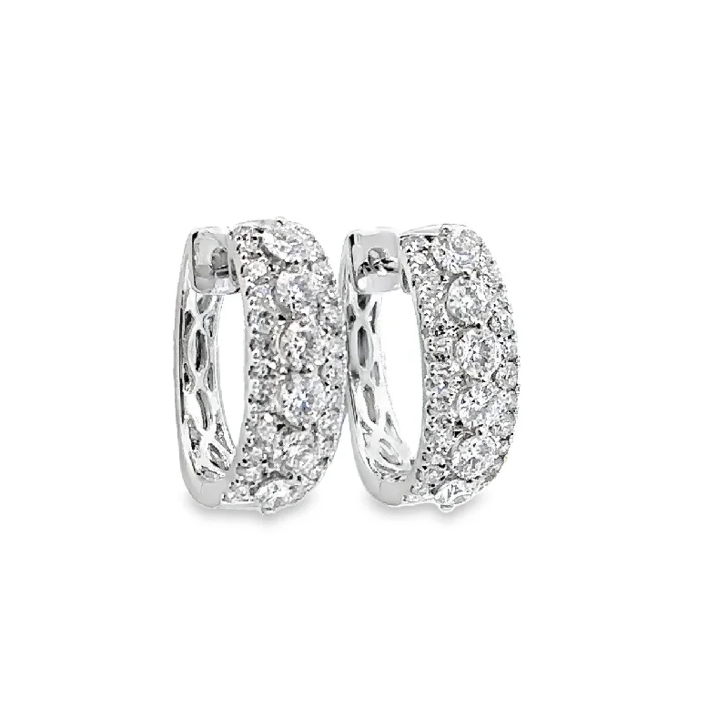 Forevermark White Gold Diamond Hoop Earrings