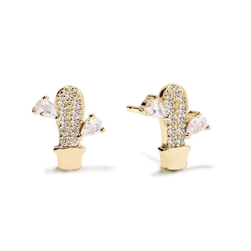 Pavé Cactus Studs