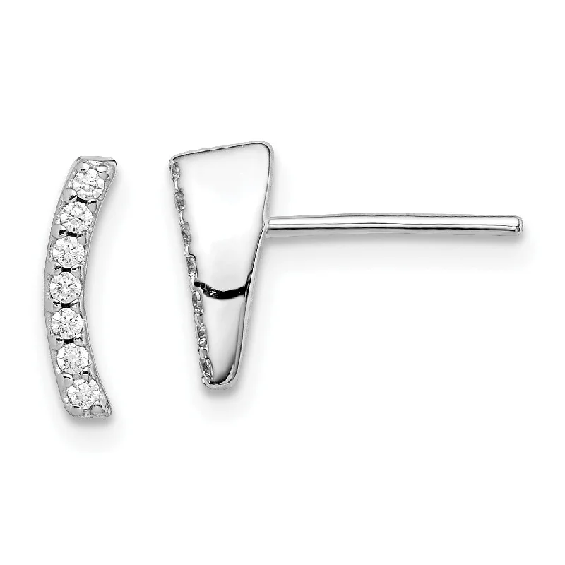 Sterling Silver Cubic Zirconia Stud Earrings