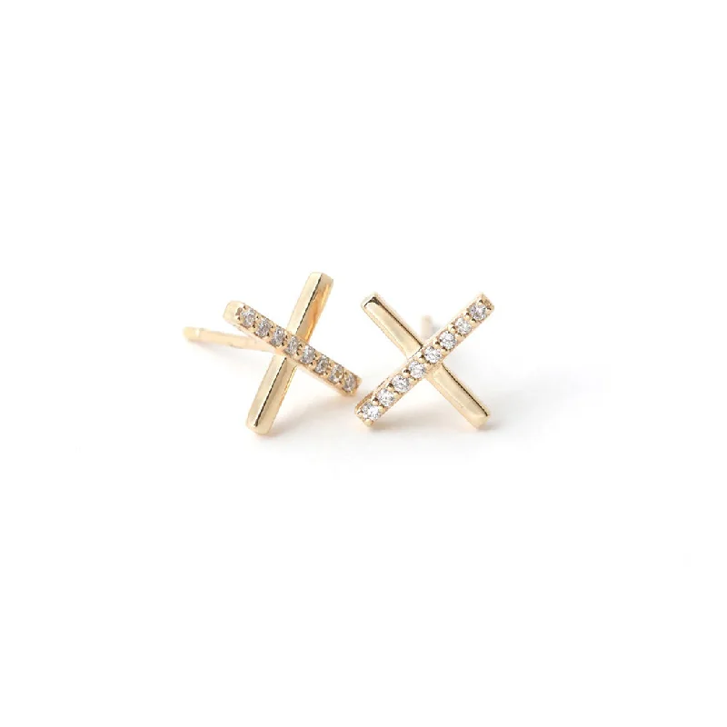 'X Marks the Spot' Diamond Earrings