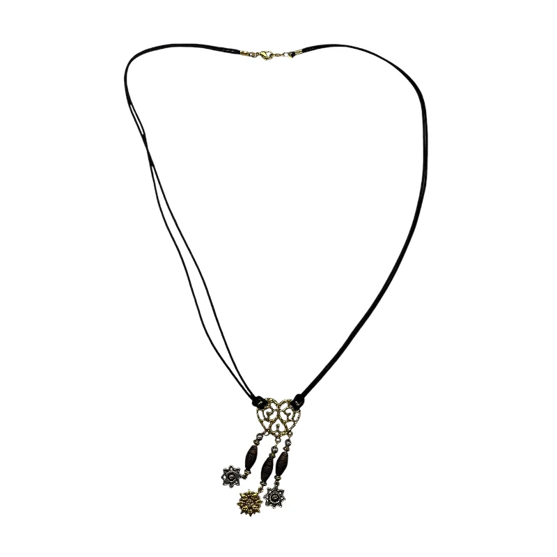 Necklace Charm By Cmf In Brown & Gold