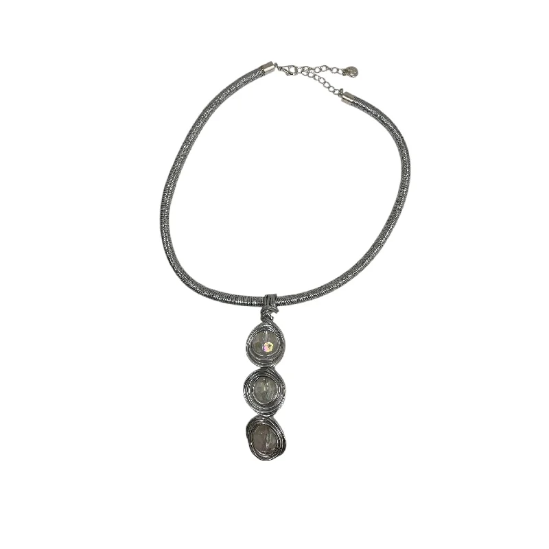 Necklace Lariat & Y-Drop By JV In Silver