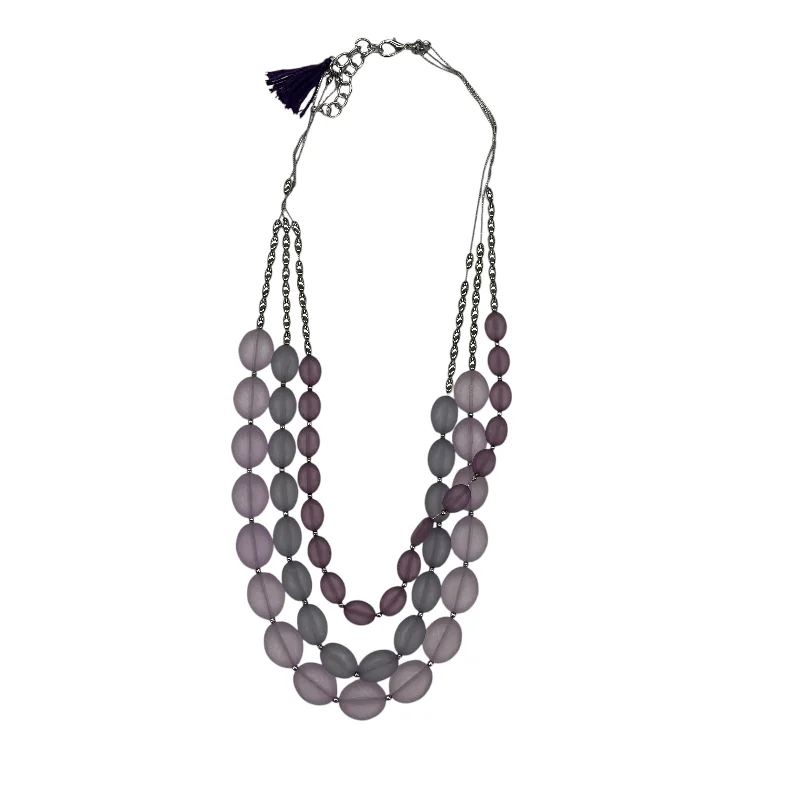 Necklace Layered By Cmf In Purple & Silver