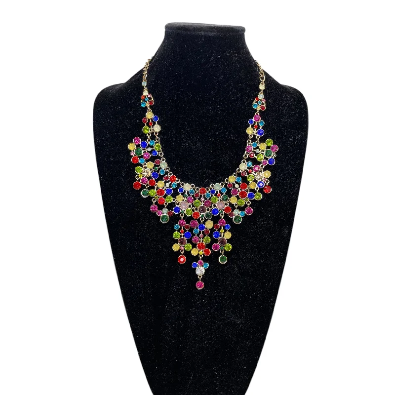 Necklace Statement By Natasha In Rainbow Print