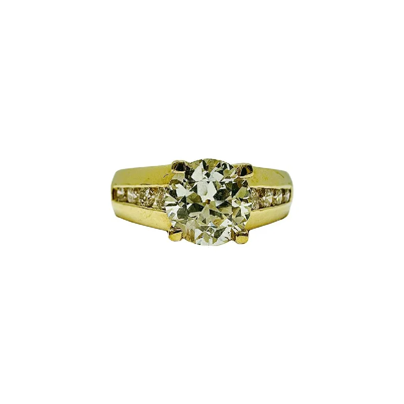 18K Gold Ring with Prong set 1.22ct  Diamond