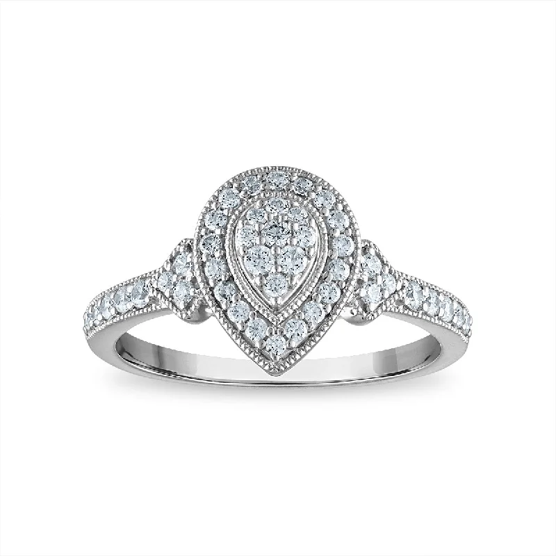 LoveSong EcoLove 3/8 CTW Lab Grown Diamond Promise Ring in 10KT White Gold