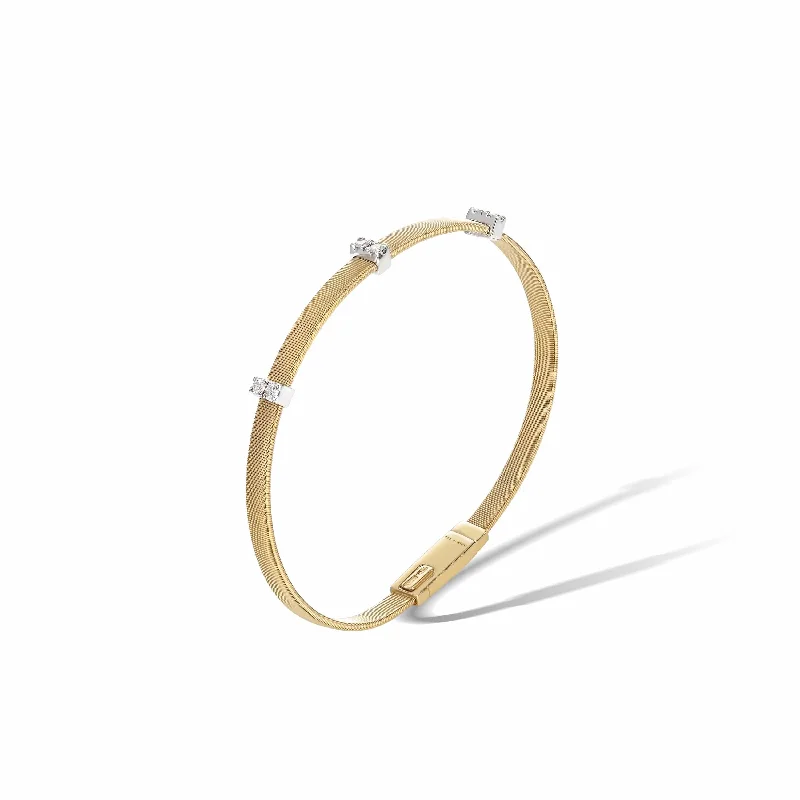 Marco Bicego Masai 18K Two-Tone Diamond Station Bracelet