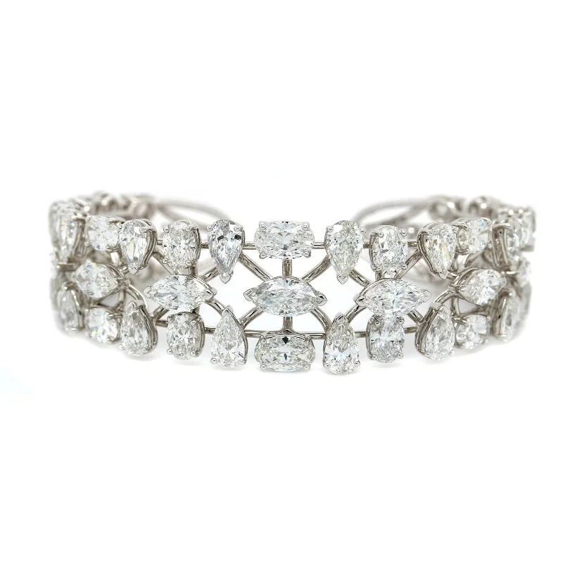 Etho Maria 18K White Gold Diamond Cuff Bracelet