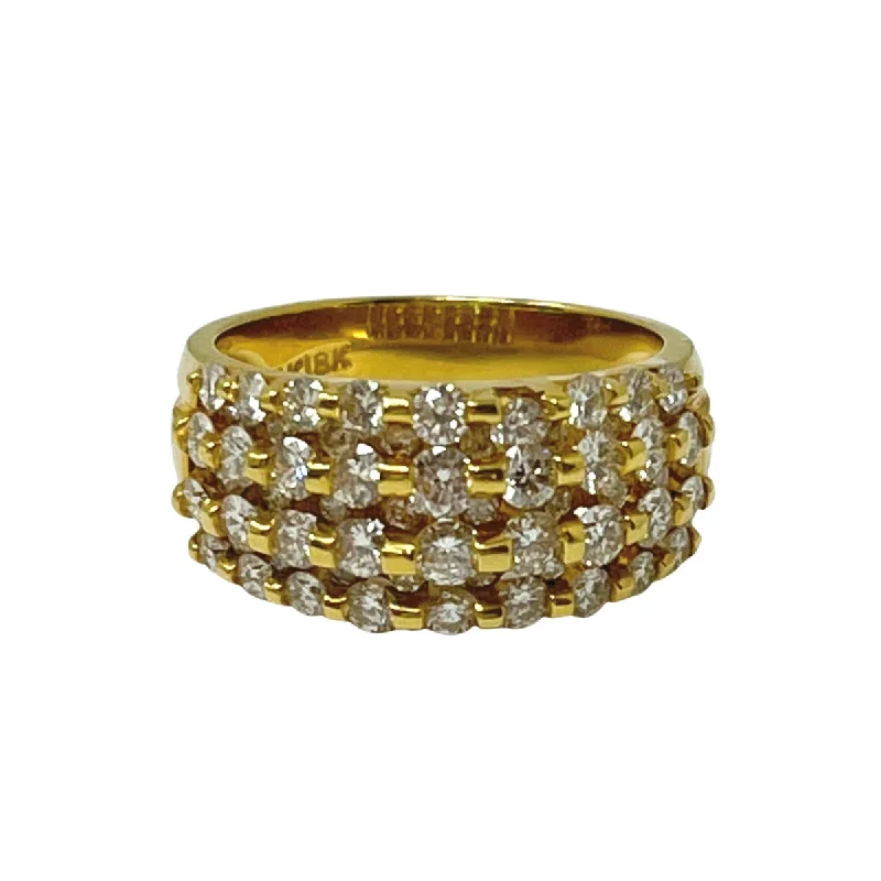 Harko 18K Gold and Diamond Band