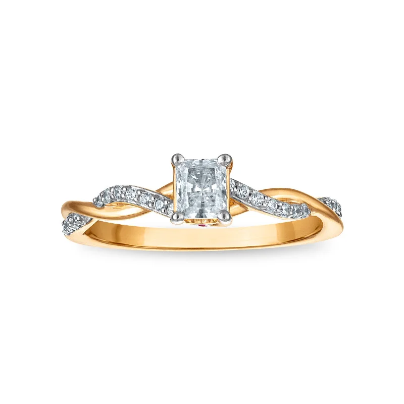 LoveSong EcoLove 3/8 CTW Lab Grown Diamond Promise Ring in 10KT Yellow Gold