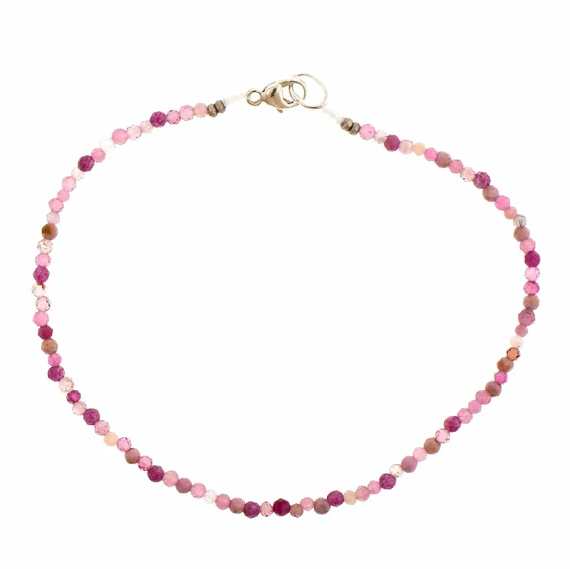 Sterling Silver Multi Gem Beaded Bracelet