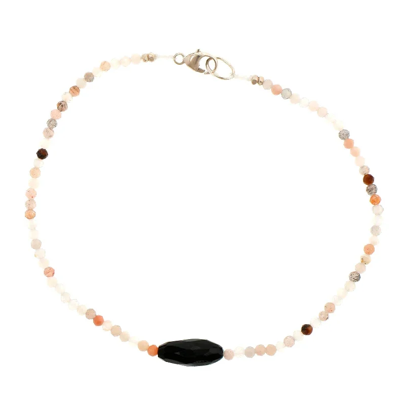 Sterling Silver Opal Beaded Bracelet