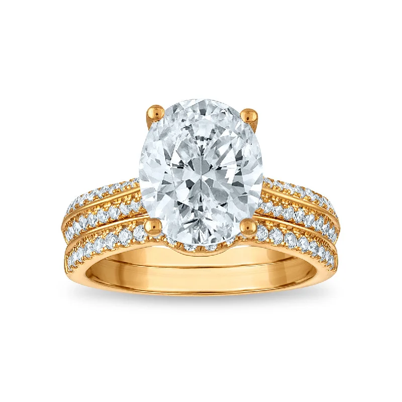 Signature EcoLove Diamond Dreams 3-1/2 CTW Lab Grown Diamond Bridal Set in 14KT Yellow Gold