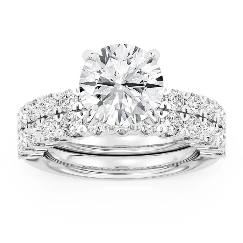 Signature EcoLove Diamond Dreams 4-3/4 CTW 100 Facet Centurion Diamond Bridal Set in Platinum