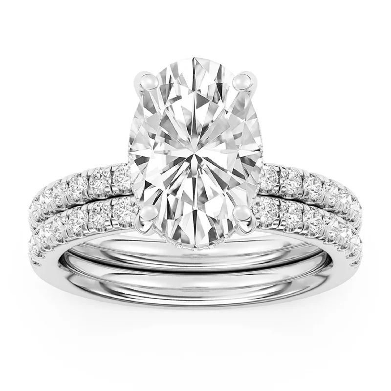 Signature EcoLove Diamond Dreams 4 CTW  100 Facet Centurion Diamond Bridal Set in Platinum