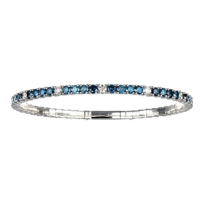 Blue Diamond Flexible Bangle (Blue Diamond 4.98 cts. White Diamond 1.14 cts.)