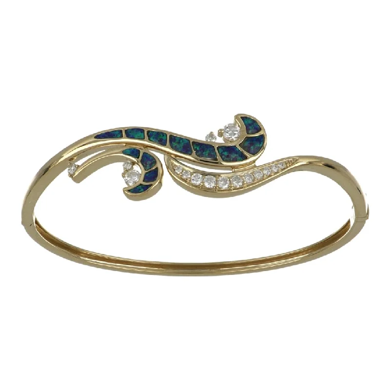 Inlay Opal Bangle (Inlay Opal White Diamond 0.78 cts.)